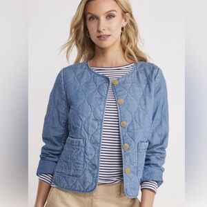 Vineyard Vines Quilted Chambray Denim Jacket
